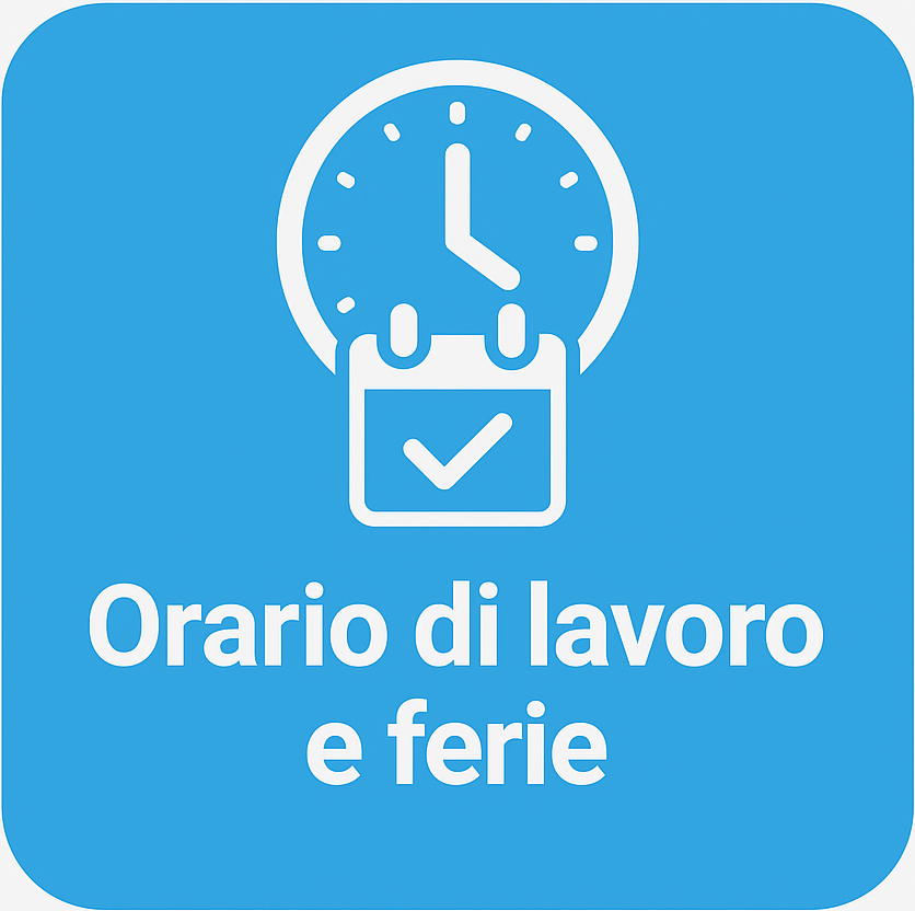 Icona che richiama orario di lavoro e ferie